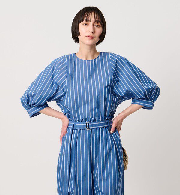 UNITED ARROWS「クリーン ストライプ マリン ブラウス ‐ウォッシャブル‐」|シャツ・ブラウス|