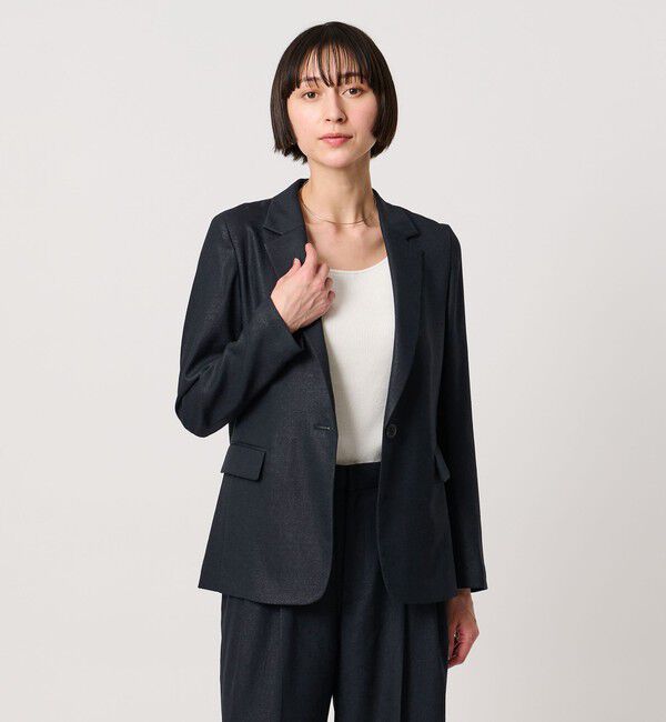 UNITED ARROWS「Spiree IAS テーラード ジャケット ‐UVカット 接触冷感 ウォッシャブル‐」|テーラードジャケット|NAVY