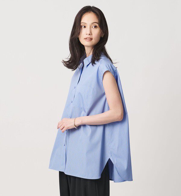 UNITED ARROWS「バックフレア フレンチスリーブ シャツ」|シャツ・ブラウス|