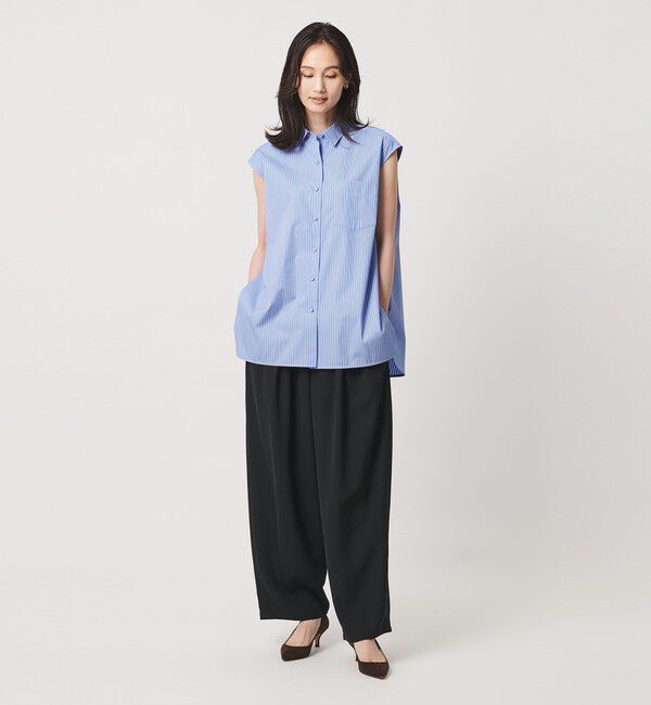 UNITED ARROWS「バックフレア フレンチスリーブ シャツ」|シャツ・ブラウス|