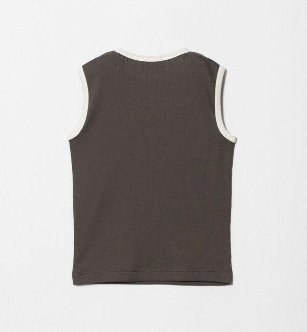 UNITED ARROWS「リブ バイカラーパイピング ノースリーブ Tシャツ」|タンクトップ|