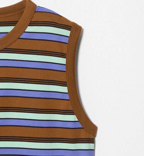 UNITED ARROWS「マルチボーダー ノースリーブ Tシャツ」|タンクトップ|