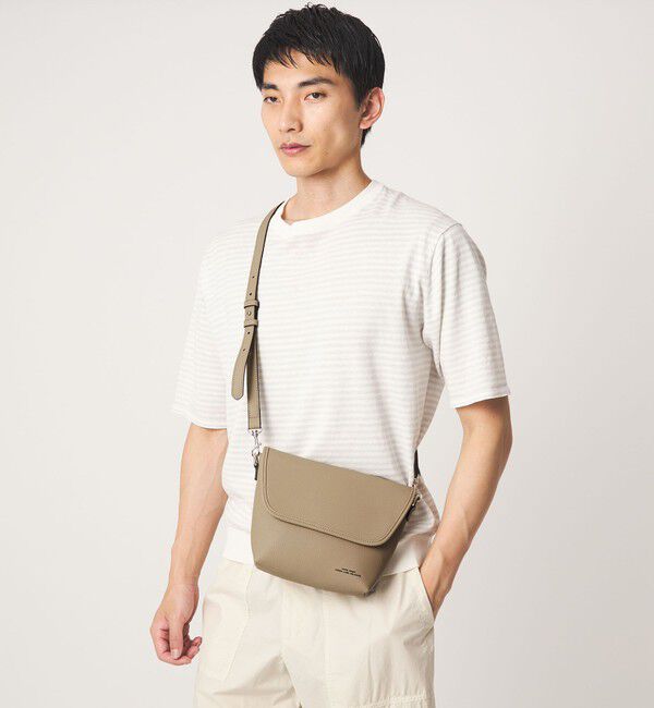 UNITED ARROWS green label relaxing「シボ レザーライク フラップ ショルダーバッグ」|ショルダー・メッセンジャー|
