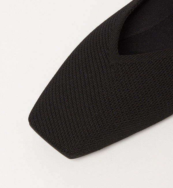 UNITED ARROWS green label relaxing「ウェルネス ニット スクエアVカット シューズ 撥水 ウォッシャブル」|バレエシューズ|