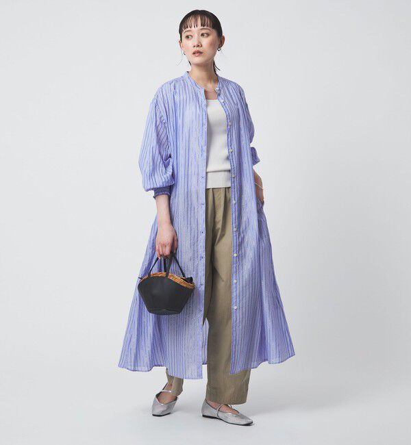 UNITED ARROWS green label relaxing「ギャザー シャツワンピース」|ワンピース|LT.BLUE