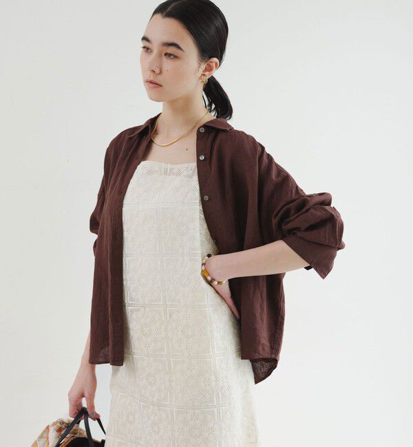 UNITED ARROWS green label relaxing「［size SHORTあり］リネンバランスシャツ」|シャツ・ブラウス|