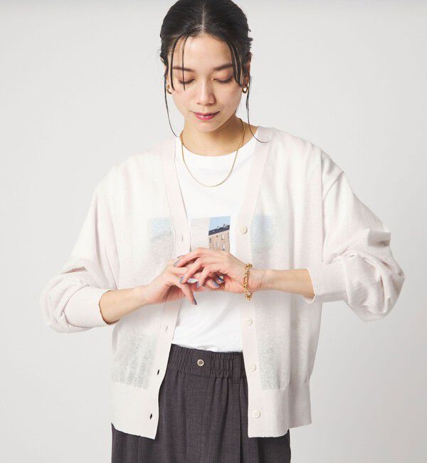 UNITED ARROWS green label relaxing「ビューティーネック2WAYカーデ ウォッシャブル」|カーディガン|
