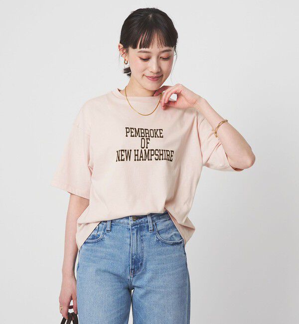 UNITED ARROWS green label relaxing「【別注】＜Champion＞プリント Tシャツ」|Tシャツ・カットソー|LT.PINK