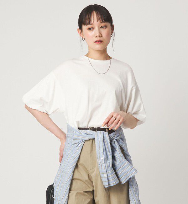 UNITED ARROWS green label relaxing「ギャザースリーブ プルオーバー カットソー」|Tシャツ・カットソー|