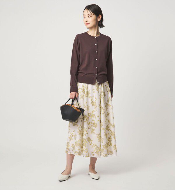 UNITED ARROWS green label relaxing「フラワー プリント スカート」|フレア|