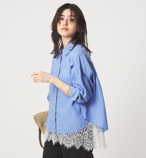 UNITED ARROWS green label relaxing「スソ レース プルオーバー カットソー」|Tシャツ・カットソー|