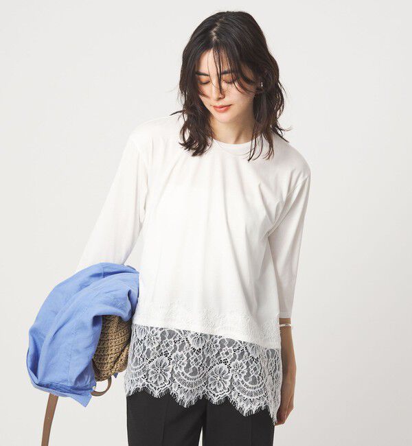 UNITED ARROWS green label relaxing「スソ レース プルオーバー カットソー」|Tシャツ・カットソー|