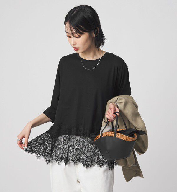 UNITED ARROWS green label relaxing「スソ レース プルオーバー カットソー」|Tシャツ・カットソー|