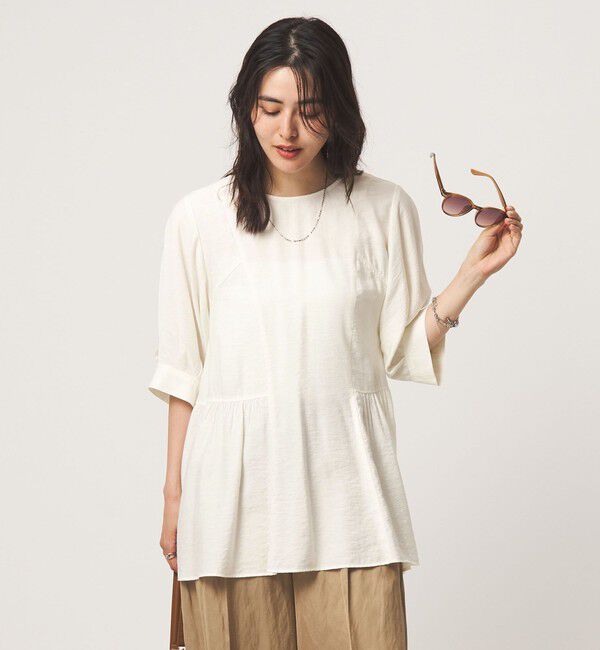 UNITED ARROWS green label relaxing「エアリー ボリューム ブラウス」|シャツ・ブラウス|WHITE