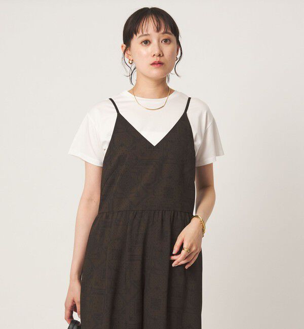 UNITED ARROWS green label relaxing「スカーフプリント キャミソール オールインワン」|オールインワン|