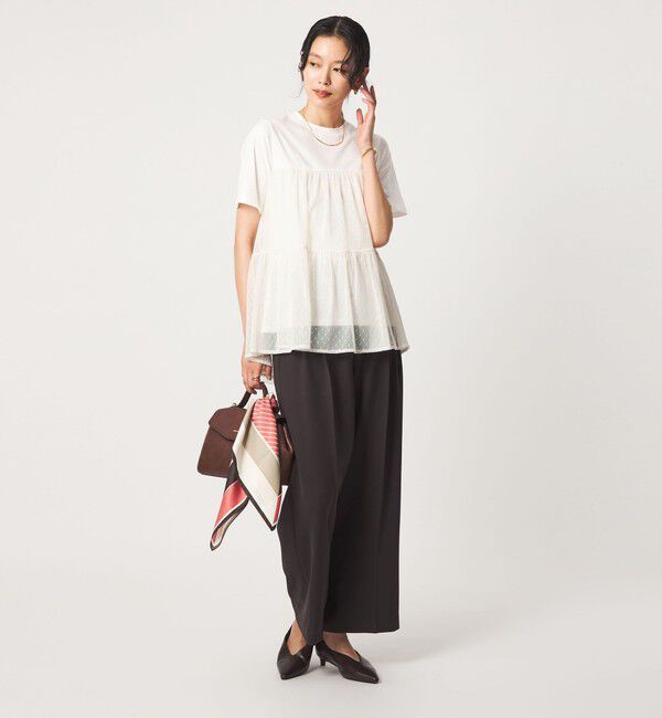 UNITED ARROWS green label relaxing「ドットチュール ティアード プルオーバー カットソー」|Tシャツ・カットソー|