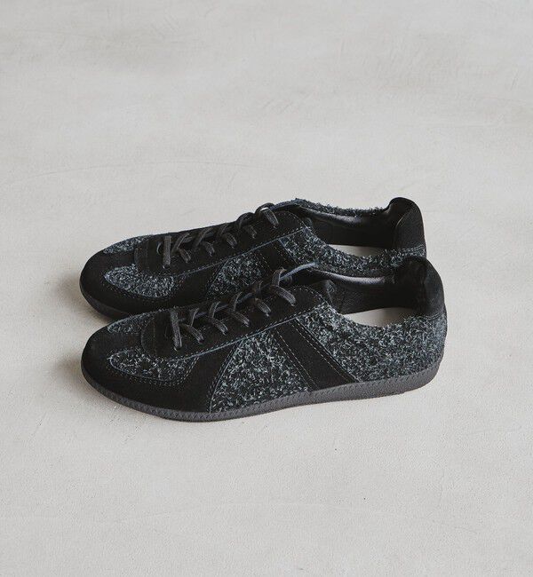 UNITED ARROWS green label relaxing「【別注】＜GERMAN TRAINeR＞ ジャーマントレーナー ヘアリースエード スニーカー」|スニーカー|BLACK