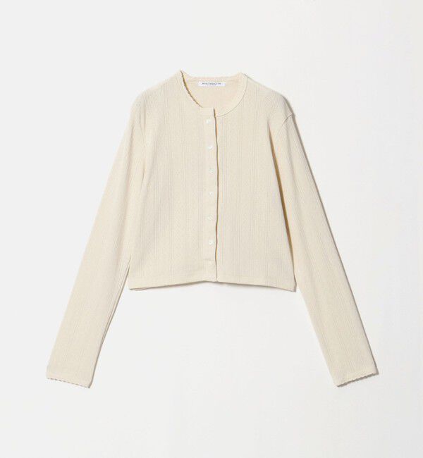BEAUTY&YOUTH UNITED ARROWS「コットン パターンメッシュ カーディガン ウォッシャブル」|カーディガン|NATURAL