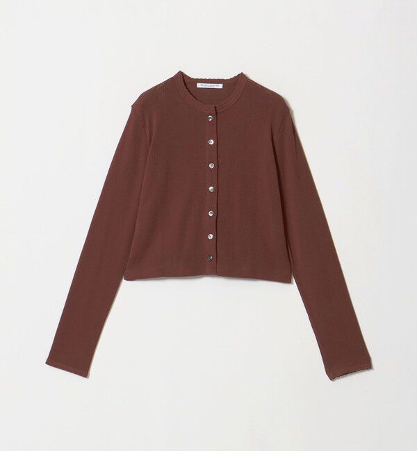 BEAUTY&YOUTH UNITED ARROWS「コットン パターンメッシュ カーディガン ウォッシャブル」|カーディガン|WINE