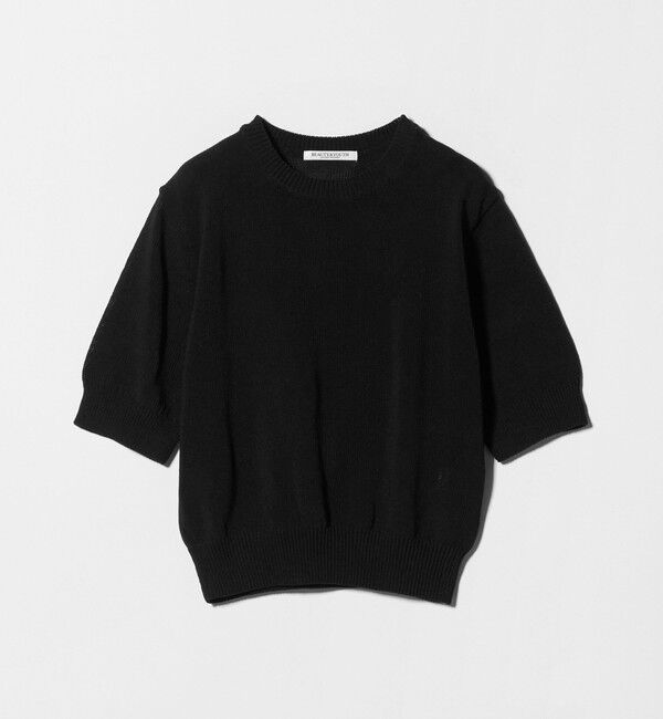 BEAUTY&YOUTH UNITED ARROWS「コイルニット ショートスリーブ プルオーバー ウォッシャブル」|ニット・セーター|
