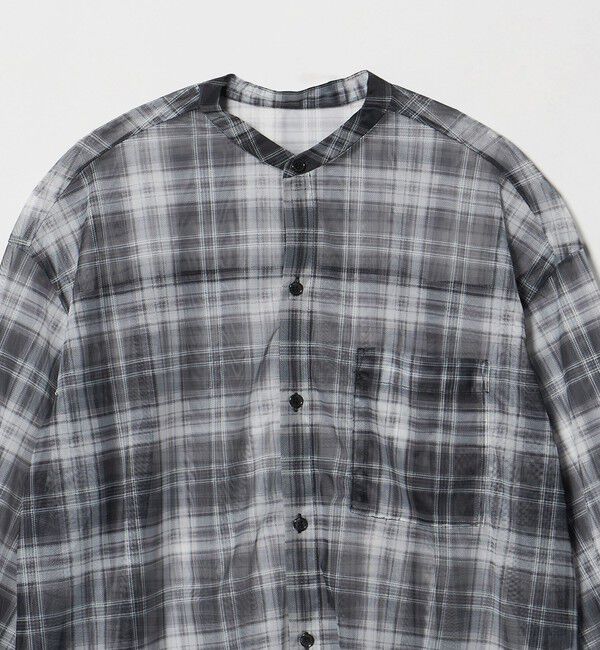 BEAUTY&YOUTH UNITED ARROWS「【WEB限定】オンブレーチェック シアーバンドカラーシャツ ウォッシャブル」|シャツ・ブラウス|