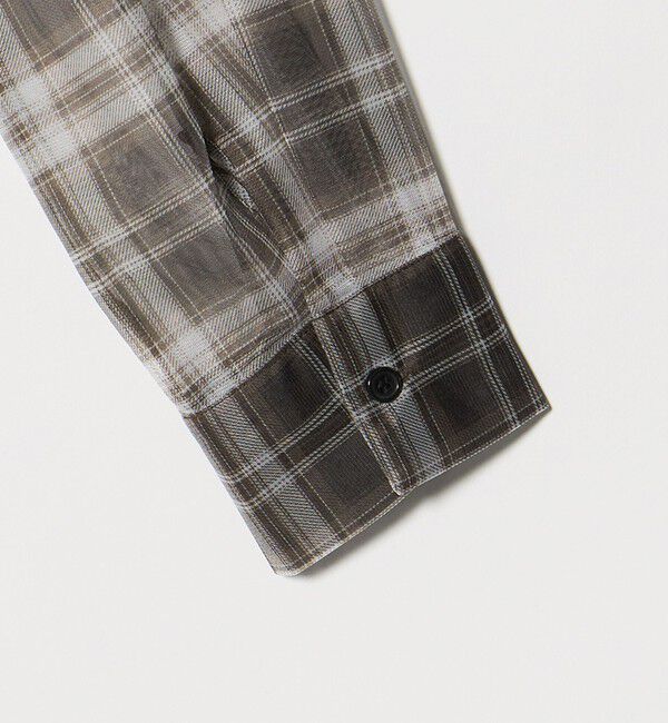 BEAUTY&YOUTH UNITED ARROWS「【WEB限定】オンブレーチェック シアーバンドカラーシャツ ウォッシャブル」|シャツ・ブラウス|