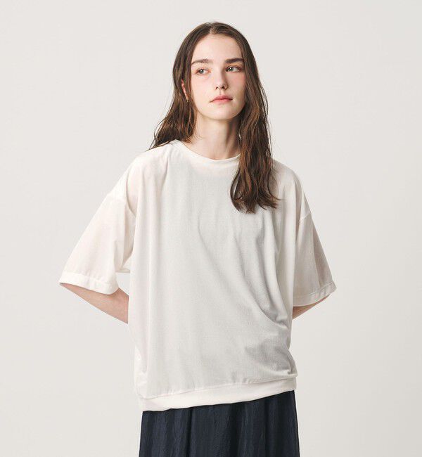 BEAUTY&YOUTH UNITED ARROWS「【WEB限定】シアー ベロア スウェット Tシャツ」|Tシャツ・カットソー|