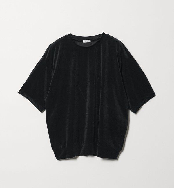 BEAUTY&YOUTH UNITED ARROWS「【WEB限定】シアー ベロア スウェット Tシャツ」|Tシャツ・カットソー|BLACK