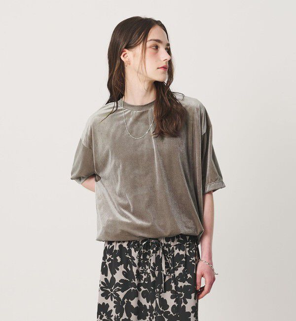 BEAUTY&YOUTH UNITED ARROWS「【WEB限定】シアー ベロア スウェット Tシャツ」|Tシャツ・カットソー|