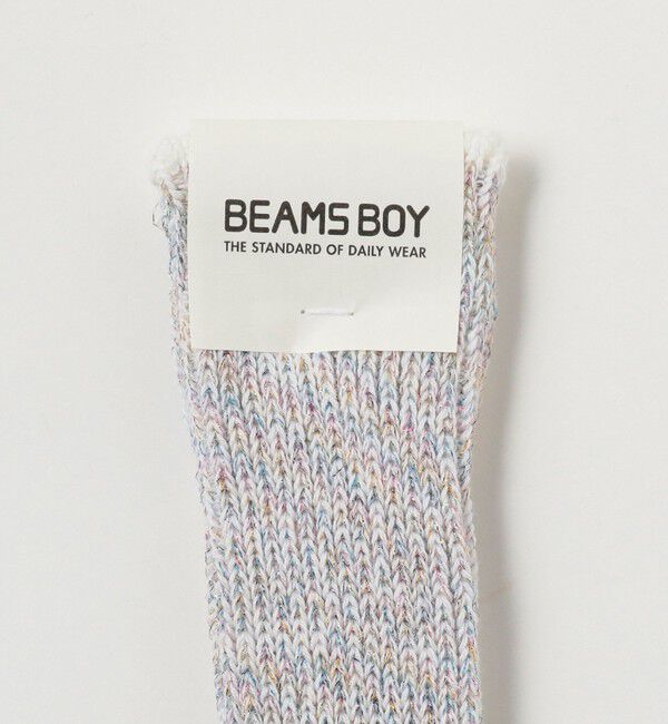 BEAMSBOY「BEAMS BOY / ラメ リブ クルー ソックス NEW」|ソックス|