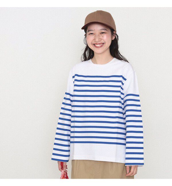 BEAMSBOY「ナバルボーダー ビッグ ボートネック カットソー」|Tシャツ・カットソー|