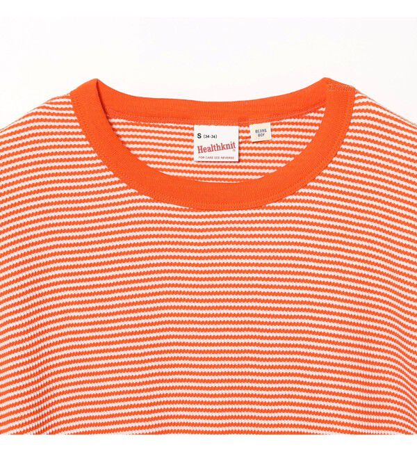 BEAMSBOY「【別注】Healthknit / ワッフル ボーダー Tシャツ」|Tシャツ・カットソー|