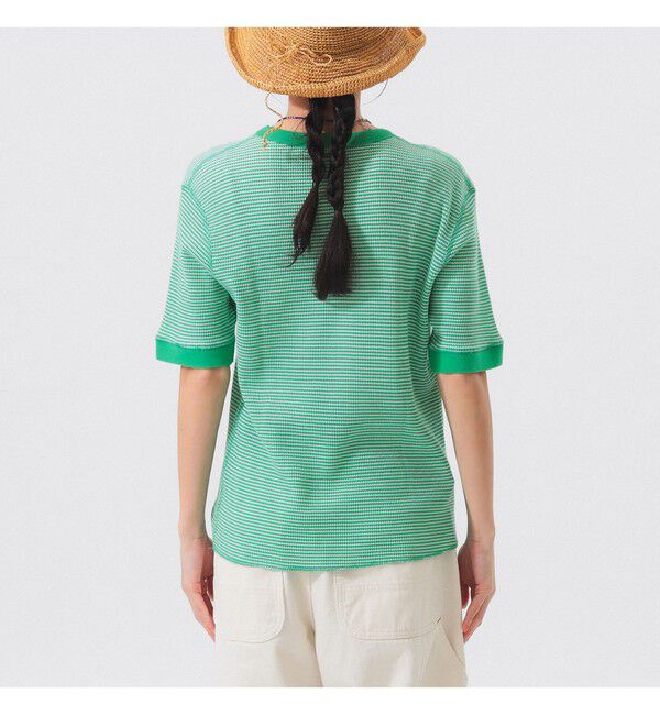 BEAMSBOY「【別注】Healthknit / ワッフル ボーダー Tシャツ」|Tシャツ・カットソー|
