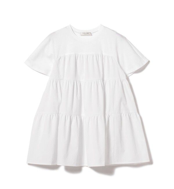 Demi-Luxe BEAMS 「【UVカット】コンビ ティアード プルオーバー」|シャツ・ブラウス|