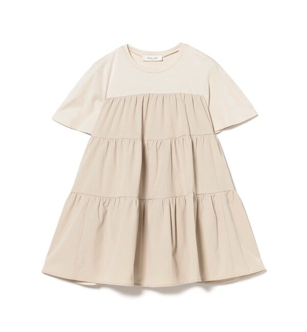 Demi-Luxe BEAMS 「【UVカット】コンビ ティアード プルオーバー」|シャツ・ブラウス|