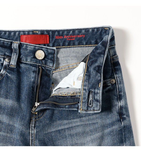 Ray BEAMS 「RED CARD TOKYO / 35th Anniversary Casual スリム テーパード デニムパンツ」|デニム|