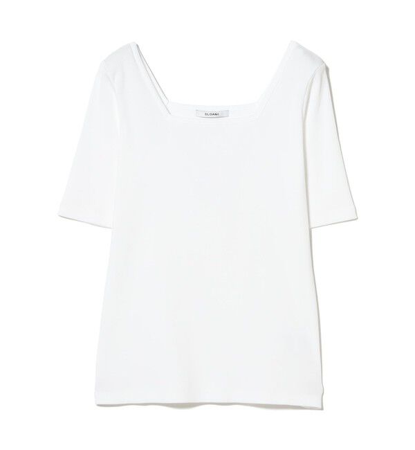 Demi-Luxe BEAMS 「【別注】スタイリスト佐藤佳菜子 &times; SLOANE / スクエアネック リブ Tシャツ」|Tシャツ・カットソー|