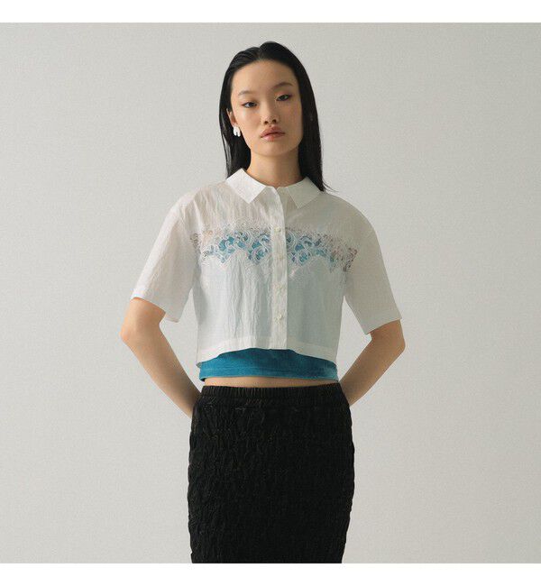 Ray BEAMS 「カットワーク レース シャツ」|シャツ・ブラウス|WHITE