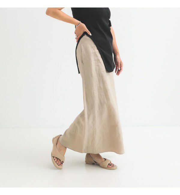 Demi-Luxe BEAMS 「シンプル リネン スカート .M」|スカート|