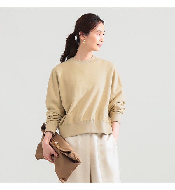 Demi-Luxe BEAMS 「【別注】SLOANE / 裏毛 ショート丈 ロングスリーブ スウェット」|パーカー|別注SAND_BEIGE