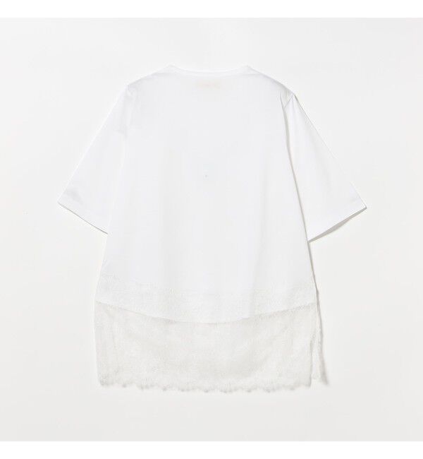 Demi-Luxe BEAMS 「レース 切り替え Tシャツ」|Tシャツ・カットソー|
