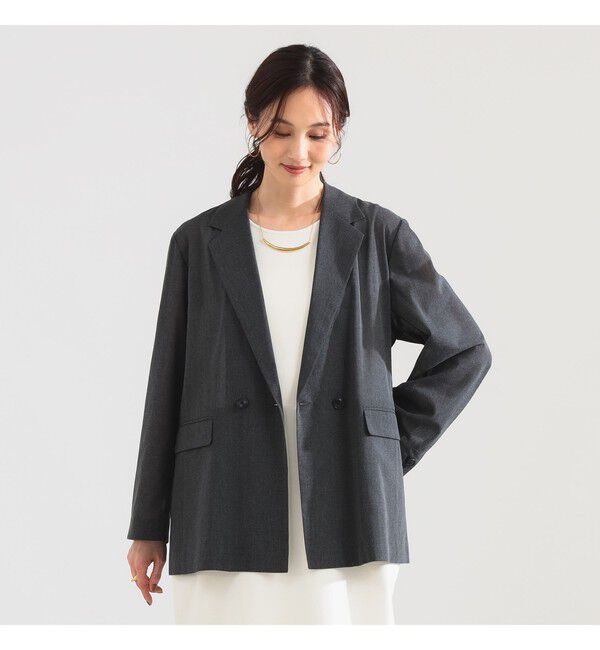 Demi-Luxe BEAMS 「ポリエステル レーヨン 2ボタン ジャケット」|ダッフルコート|GREY