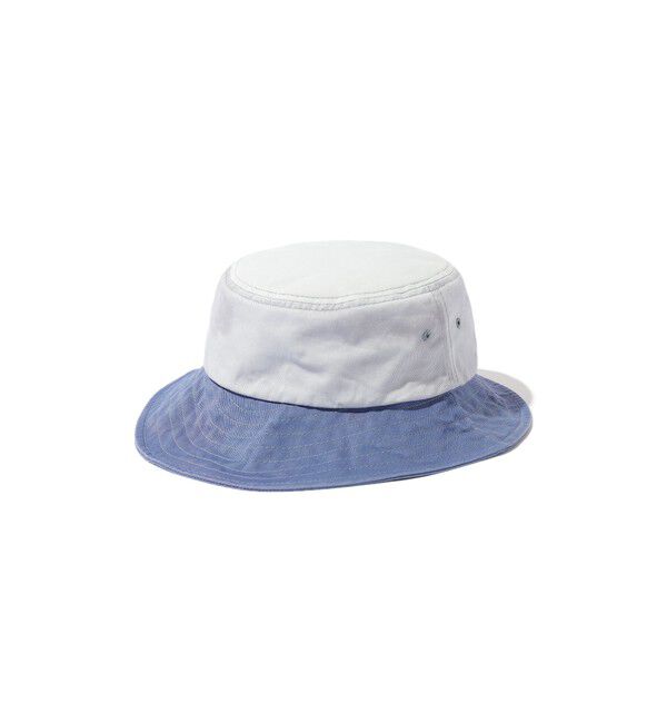 BEAMS PLUS「Long bill Bucket Hat 62 Twill Pigment Gradation Print」|その他|BLUE