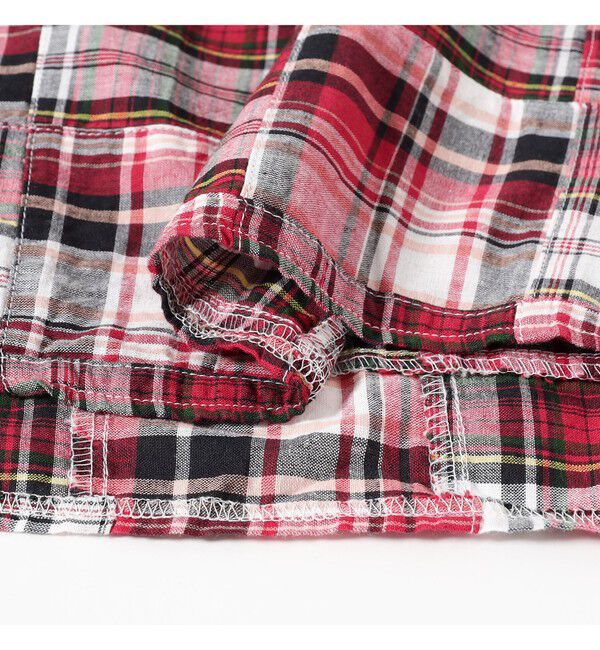 BEAMS PLUS「B.D. Pullover Classic-fit Patchwork Madras」|シャツ・ブラウス|