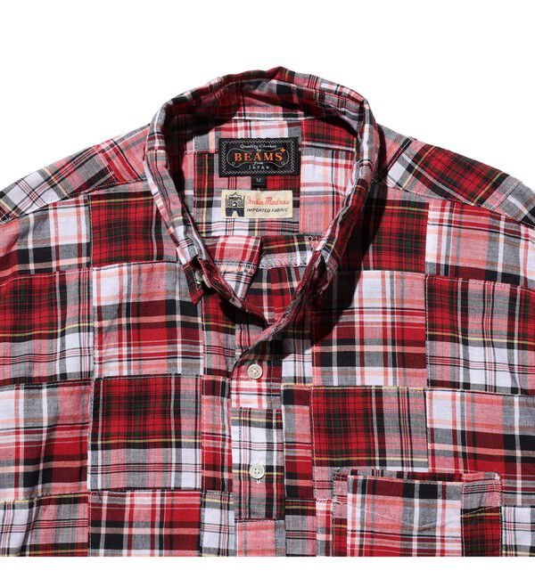 BEAMS PLUS「B.D. Pullover Classic-fit Patchwork Madras」|シャツ・ブラウス|