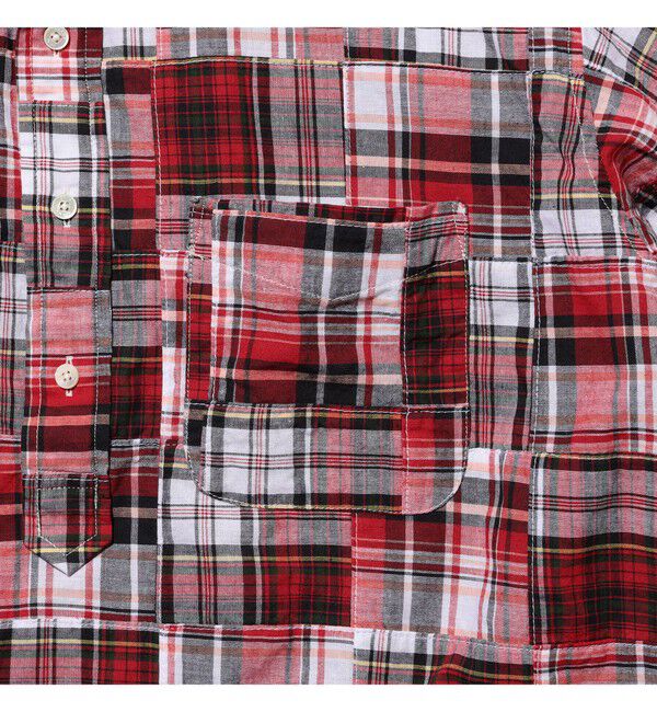 BEAMS PLUS「B.D. Pullover Classic-fit Patchwork Madras」|シャツ・ブラウス|