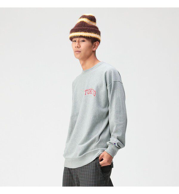 BEAMS「【別注】Champion / リバースウィーブ（R）シティ ロングスリーブTシャツ」|Tシャツ・カットソー|