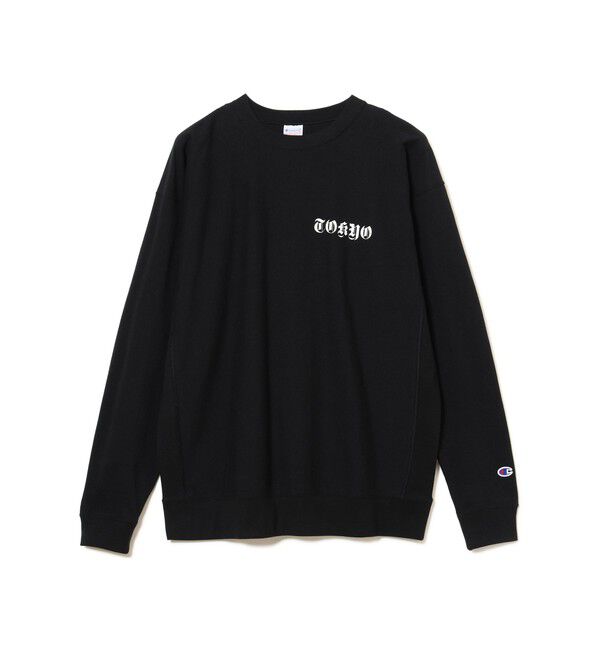 BEAMS「【別注】Champion / リバースウィーブ（R）シティ ロングスリーブTシャツ」|Tシャツ・カットソー|BLACK