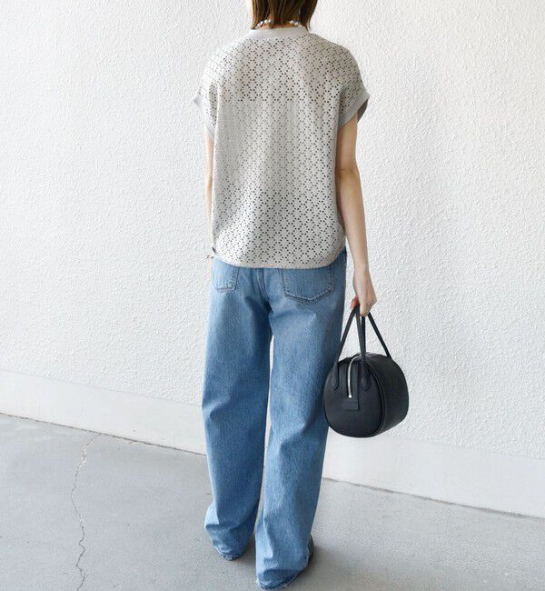 SHIPS for women「【WEB限定】〈手洗い可能〉アイレット クルーネック プルオーバー」|Tシャツ・カットソー|