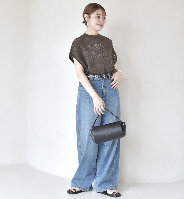 SHIPS for women「【WEB限定】〈手洗い可能〉アイレット クルーネック プルオーバー」|Tシャツ・カットソー|